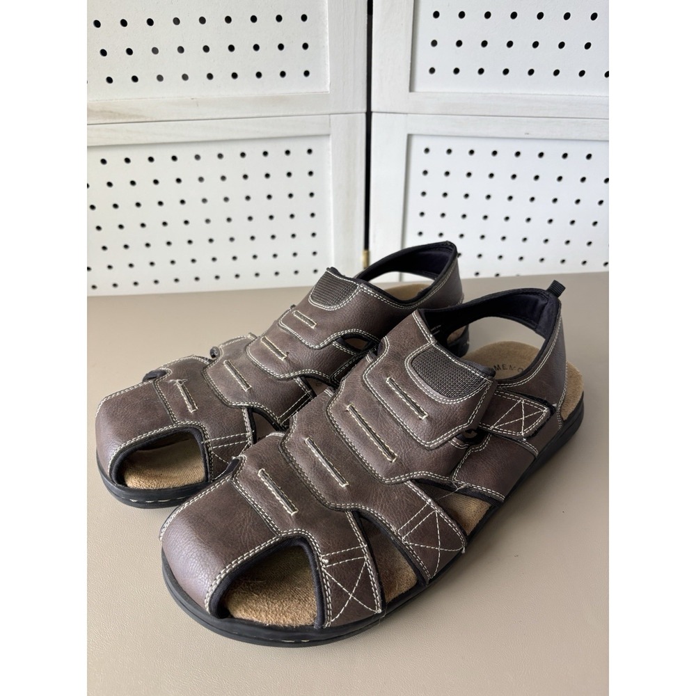 Dockers‎ Searose Fisherman Sandals Men's 12W Memory Foam Shoes Brown